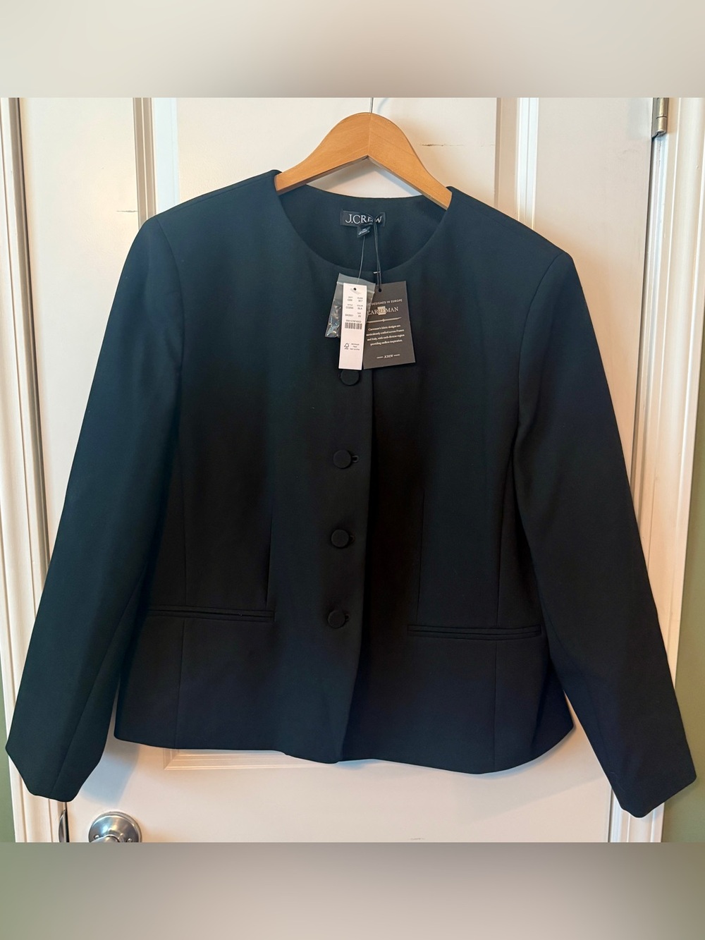 J. Crew Women's Black Cora Lady Four Season Jacket size 20